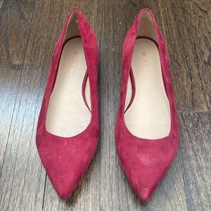Like New M. Gemi Burgundy Suede Ballet Flats Size 38